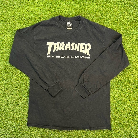 Thrasher Skategoat Logo Long Sleeve‎ T Shirt Black Mens Size Medium - Picture 4 of 6